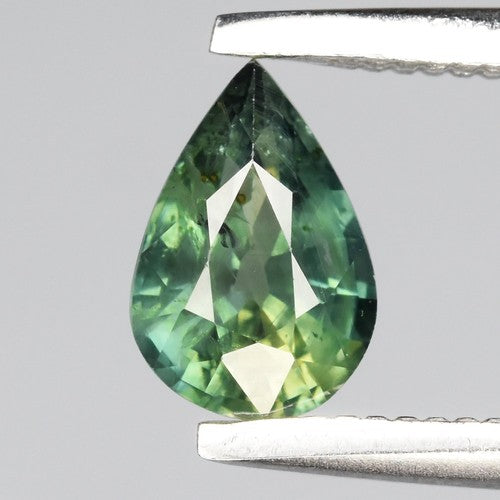 0.55ct ETW Earth-Mined Bluish Green Sapphire – Pear Cut, Unheated