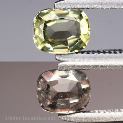 0.55ct ETW Color Change Diaspore Gemstone – Cushion Cut