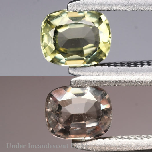 0.55ct ETW Color Change Diaspore Gemstone – Cushion Cut