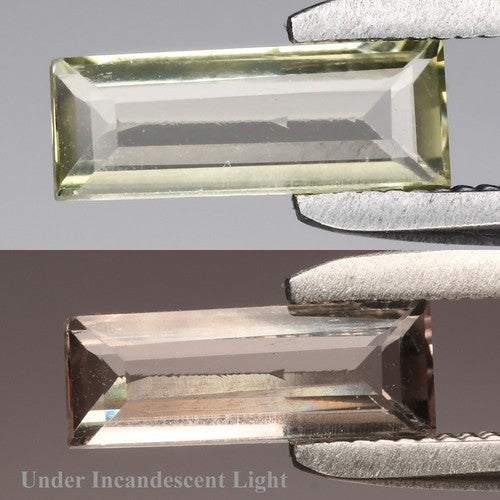 0.56ct ETW Earth-Mined Color Change Diaspore – Baguette Cut