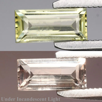 0.61ct ETW Color Change Diaspore Gemstone – Baguette Cut