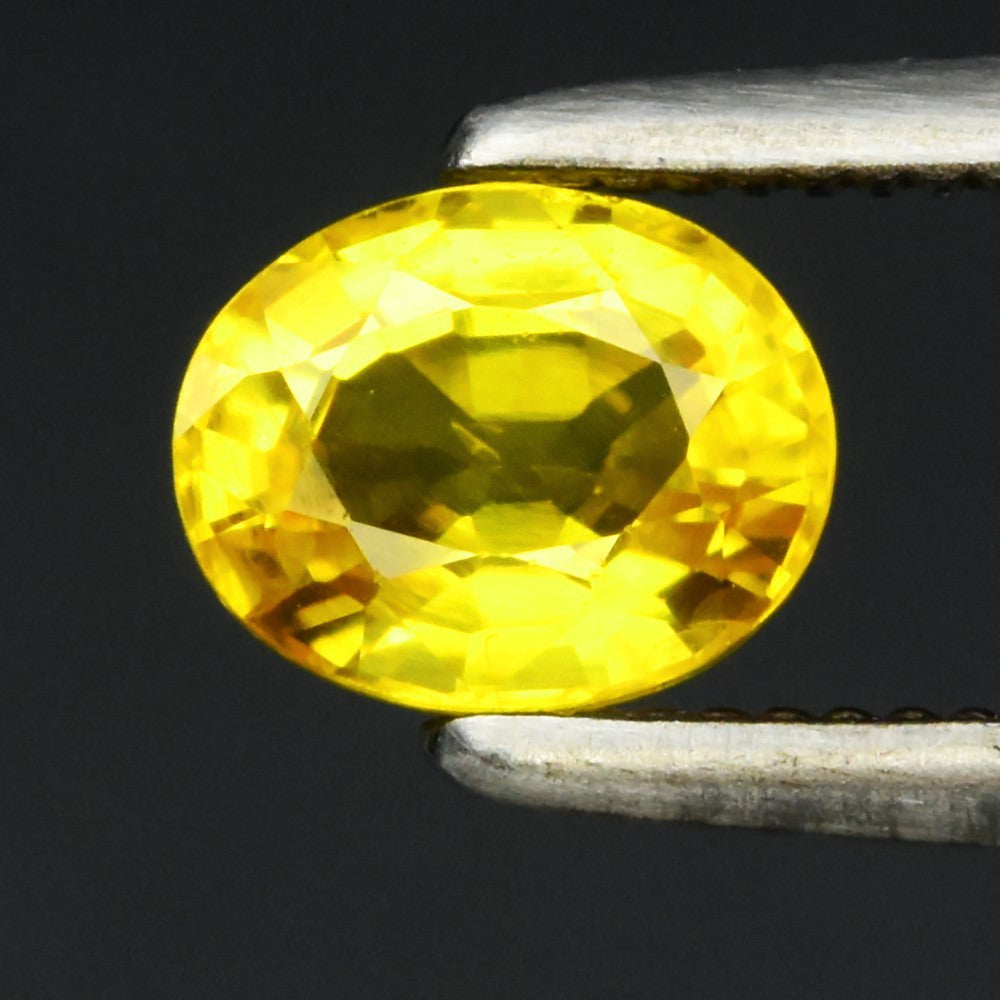 0.62ct ETW Yellow Sapphire Gemstone – Oval Cut