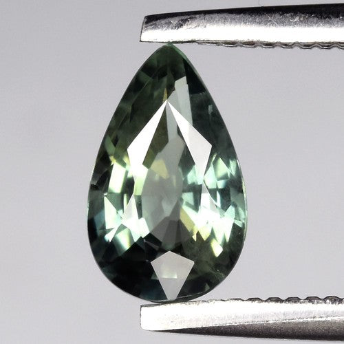 0.65ct ETW Natural Green Sapphire Gemstone – Pear Cut
