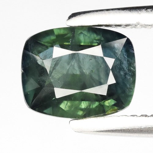0.70ct ETW Earth-Mined Blue Green Sapphire – Cushion Cut