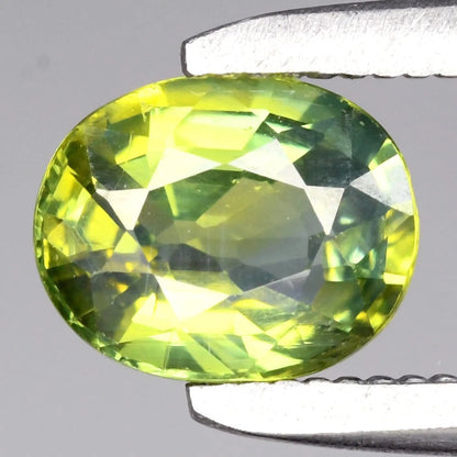 0.81ct ETW Green Sapphire Gemstone – Oval Cut - Unheated