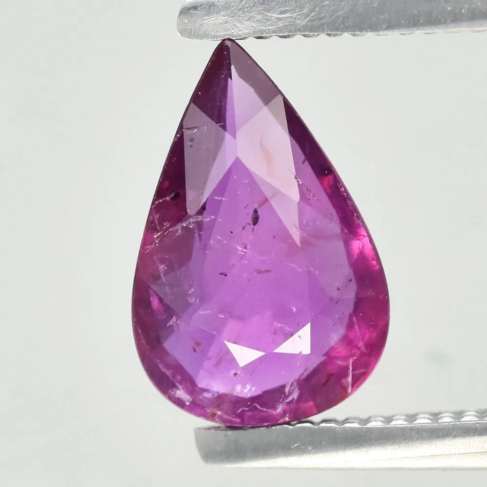 0.85ct ETW Pinkish Purple Sapphire - Unheated - Pear Cut - DISCOUNTED