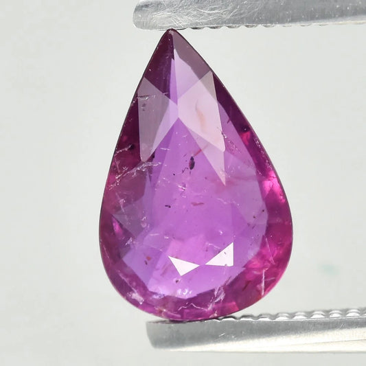 0.85ct ETW Pinkish Purple Sapphire - Unheated - Pear Cut - DISCOUNTED