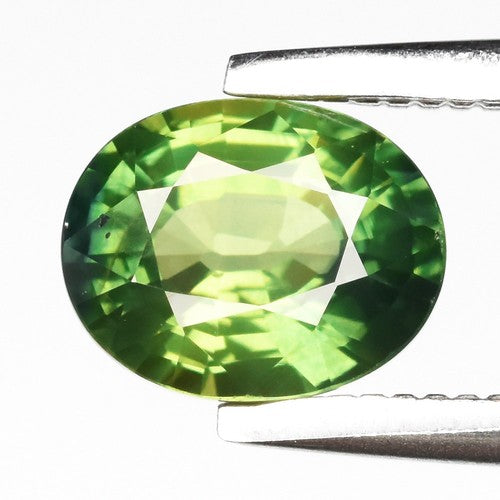 0.88ct ETW Earth-Mined Green Sapphire – Oval Cut