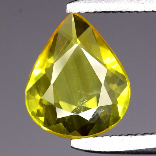 0.88ct ETW Yellow Sapphire Gemstone – Pear Cut