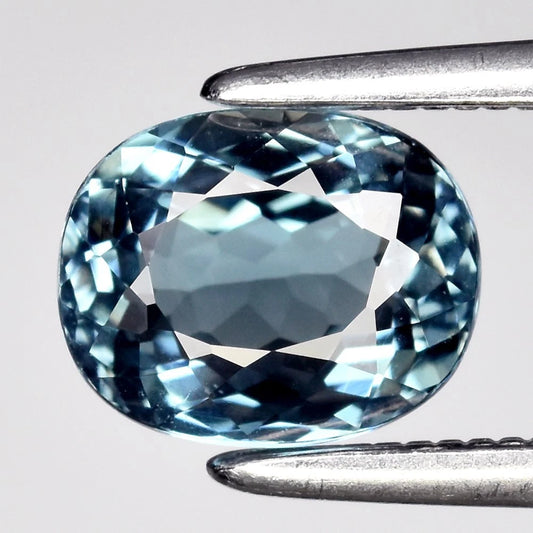 0.95ct ETW Greenish Blue Tourmaline - Cushion Cut