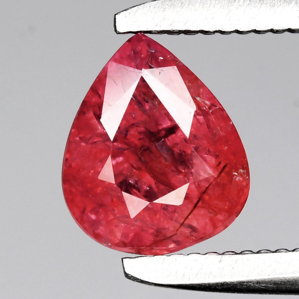 1.01ct ETW Orangish Pink Sapphire Gemstone - Pear Cut - DISCOUNTED