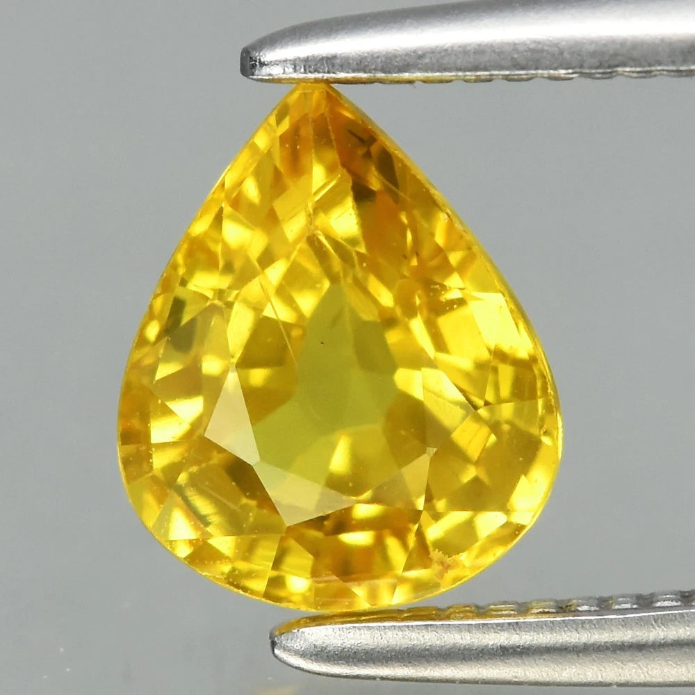 1.02ct ETW Yellow Sapphire Gemstone – Pear Cut