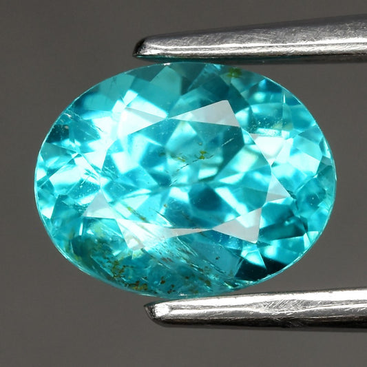 1.06ct ETW Blue Green Apatite Gemstone – Oval Cut