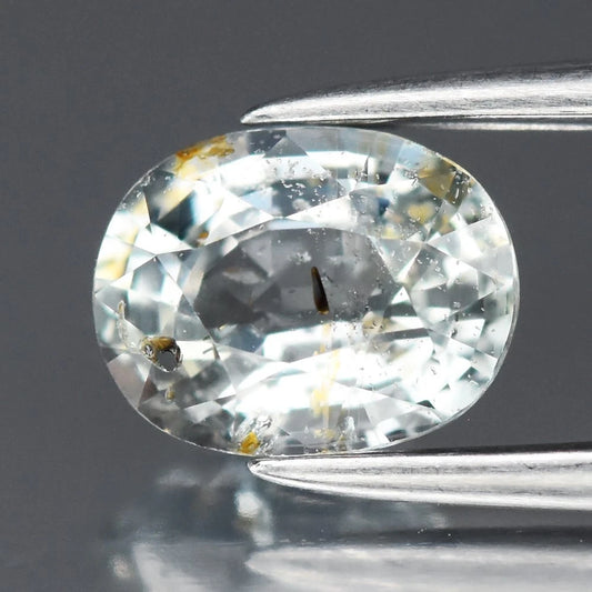 1.06ct ETW Natural Light Bluish Green Sapphire Gemstone - Oval Cut - DISCOUNTED