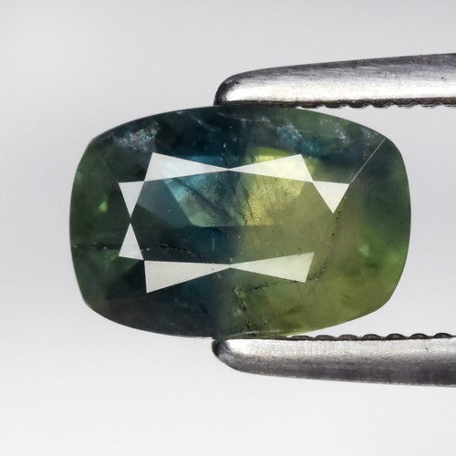 1.07ct ETW Earth-Mined Blue Green Sapphire – Cushion Cut