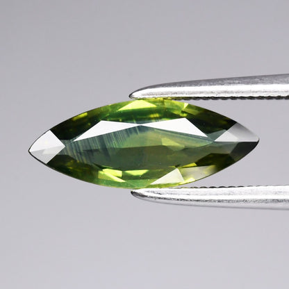 1.09ct ETW Earth-Mined Blue Green Sapphire – Marquise Cut, Heated