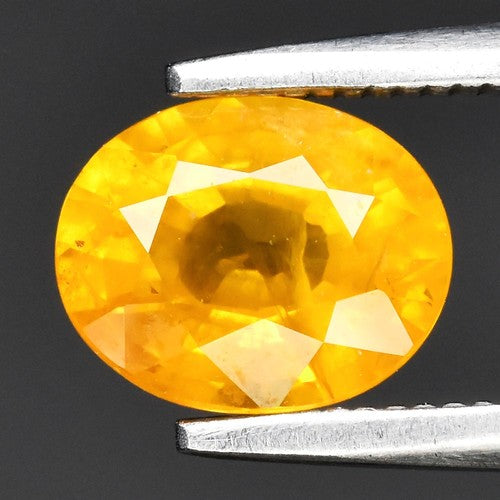 1.14ct ETW Earth-Mined Yellow Sapphire – Oval Cut