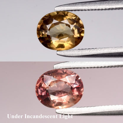 1.22ct ETW Color Change Garnet Gemstone – Oval Cut