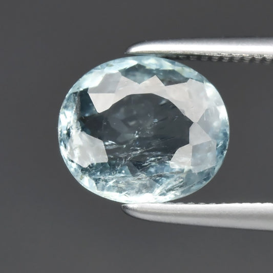 1.23ct ETW Earth-Mined Bluish Green Tourmaline – Oval Cut, Unheated