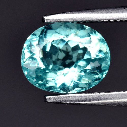 1.24ct ETW Earth-Mined Greenish Blue Apatite – Oval Cut, Unheated