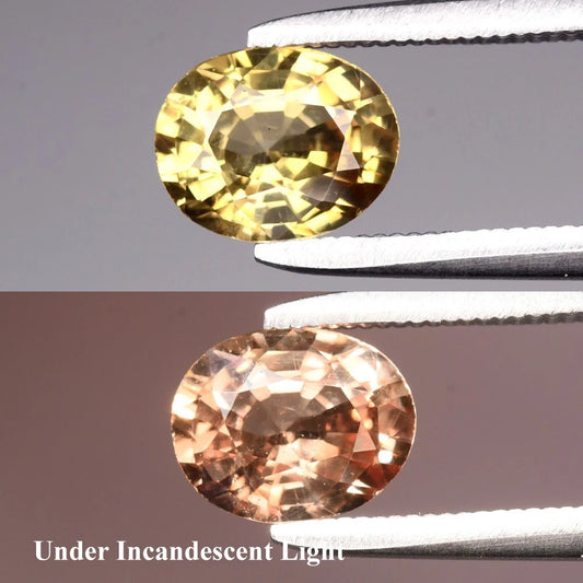 1.25ct ETW Color Change Garnet Gemstone – Oval Cut