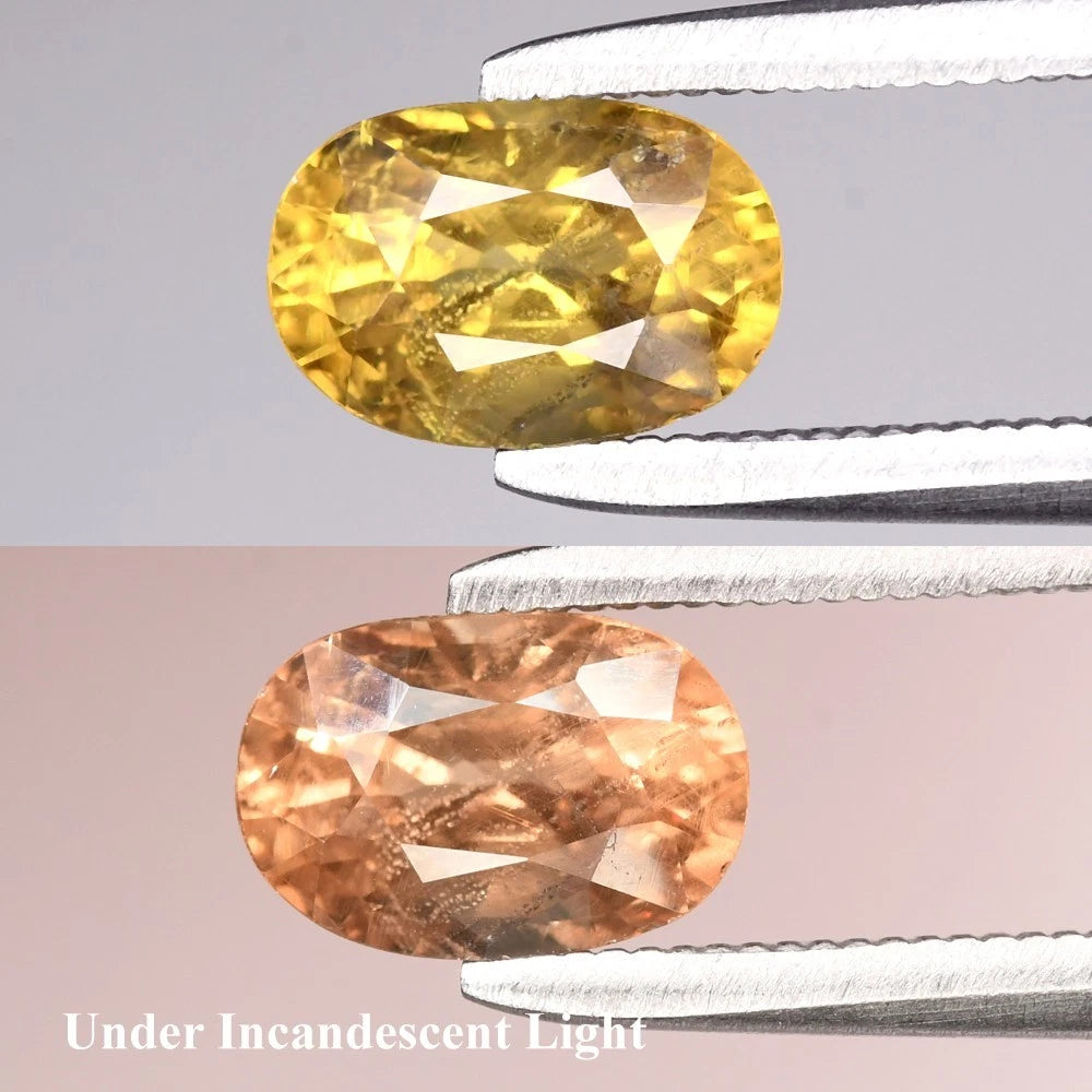 1.27ct ETW Color Change Garnet Gemstone – Oval Cut - DISCOUNTED