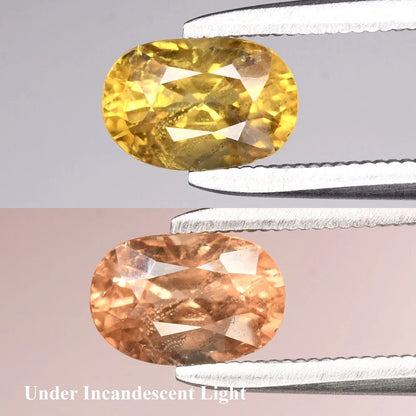 1.27ct ETW Color Change Garnet Gemstone – Oval Cut - DISCOUNTED