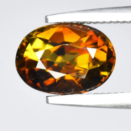 1.29ct ETW Greenish Yellow Tourmaline Gemstone – Oval Cut