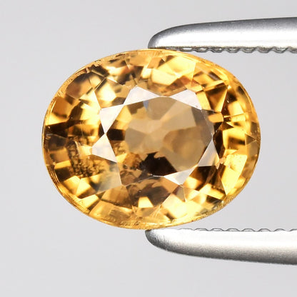 1.30ct ETW Earth-Mined Pinkish Yellow Tourmaline – Oval Cut, Unheated