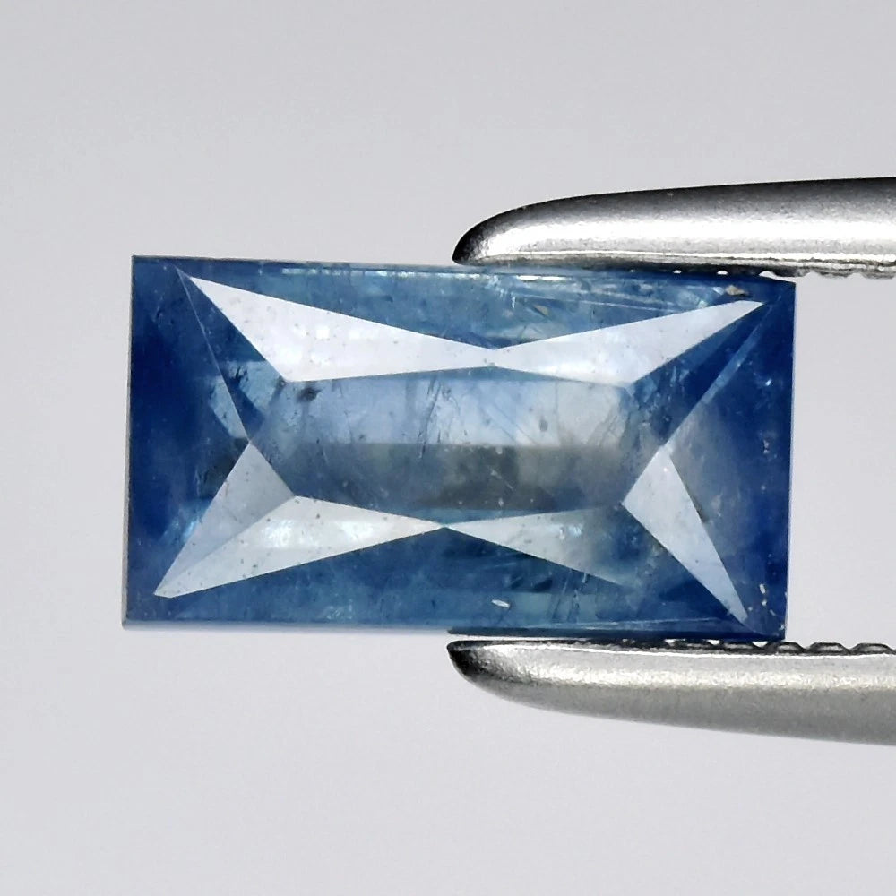 1.33ct ETW Earth-Mined Greenish Blue Sapphire – Baguette Cut