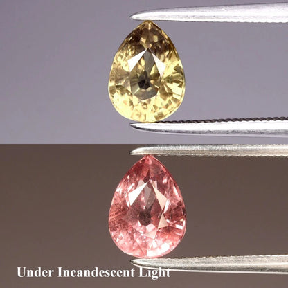 1.39ct ETW Earth-Mined Color Change Garnet – Pear Cut, Unheated