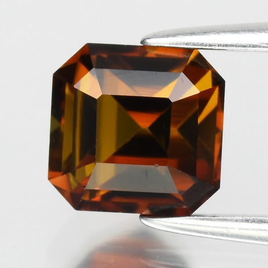 1.39ct ETW Natural Greenish Yellow Tourmaline Gemstone – Asscher Cut