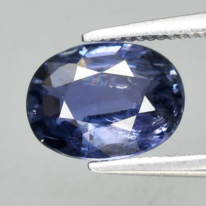 1.42ct ETW Bluish Violet Sapphire Gemstone – Oval Cut - Unheated