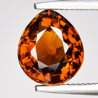 1.46ct ETW Orange Tourmaline Gemstone – Pear Cut