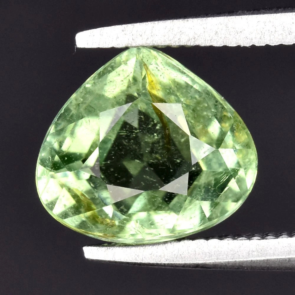 1.54ct ETW Natural Green Tourmaline Gemstone – Pear Cut