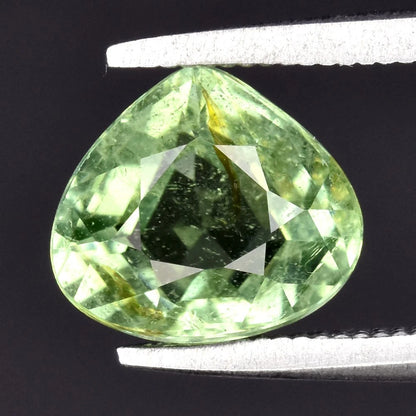 1.54ct ETW Natural Green Tourmaline Gemstone – Pear Cut