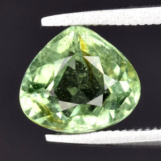 1.54ct ETW Natural Green Tourmaline Gemstone – Pear Cut