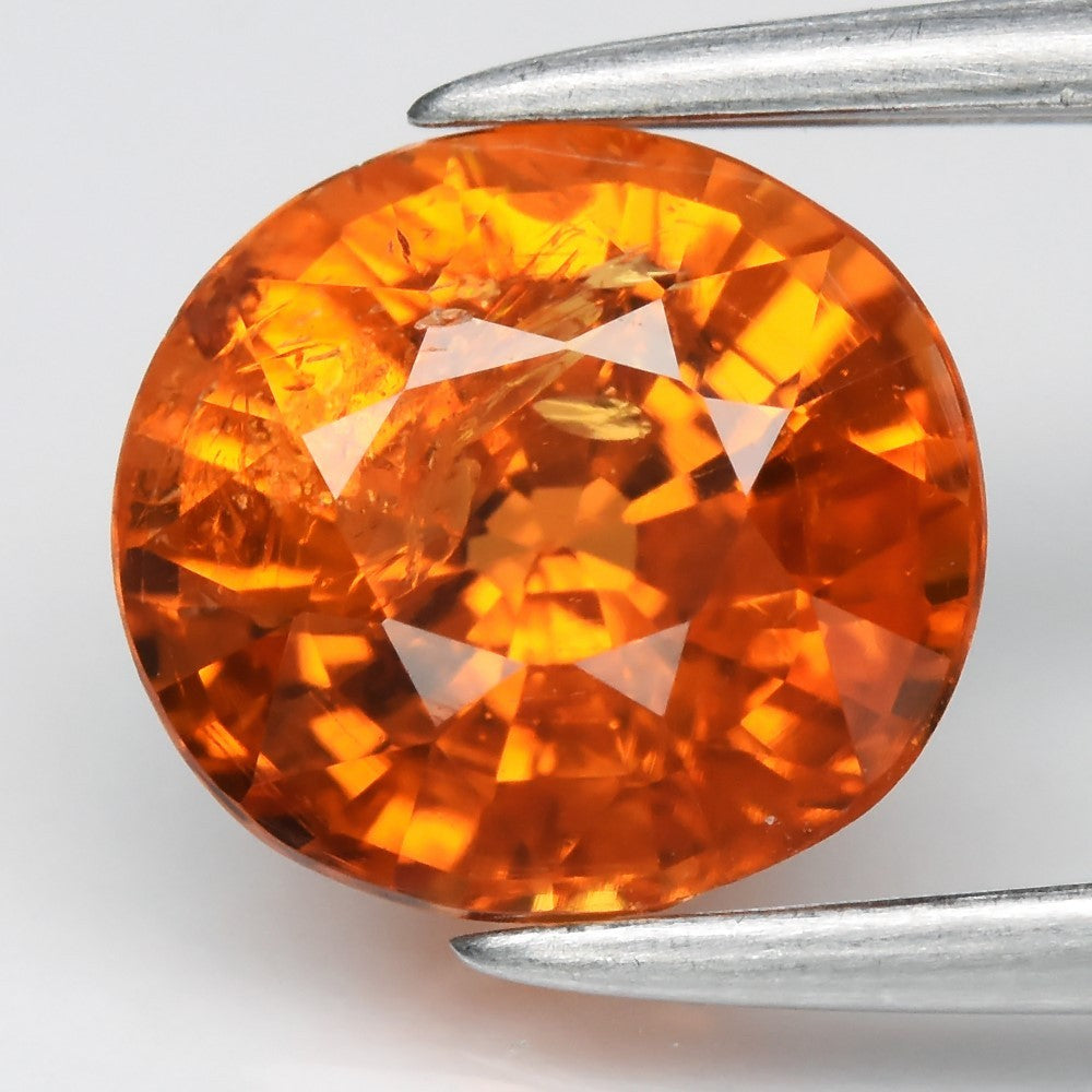 1.55ct ETW Orange Spessartine Garnet Gemstone – Cushion Cut