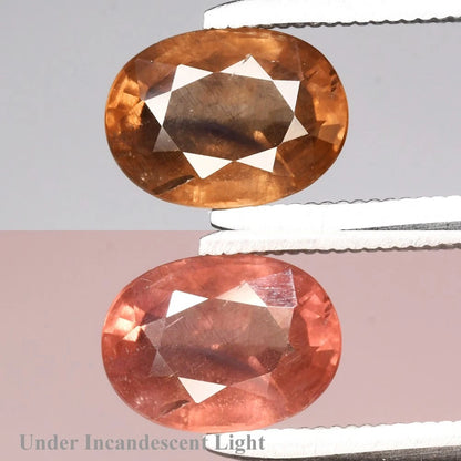 1.58ct ETW Color Change Garnet Gemstone – Oval Cut - DISCOUNTED