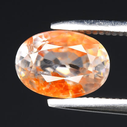 1.60ct ETW Earth-Mined Orange Zircon – Oval Cut, Unheated