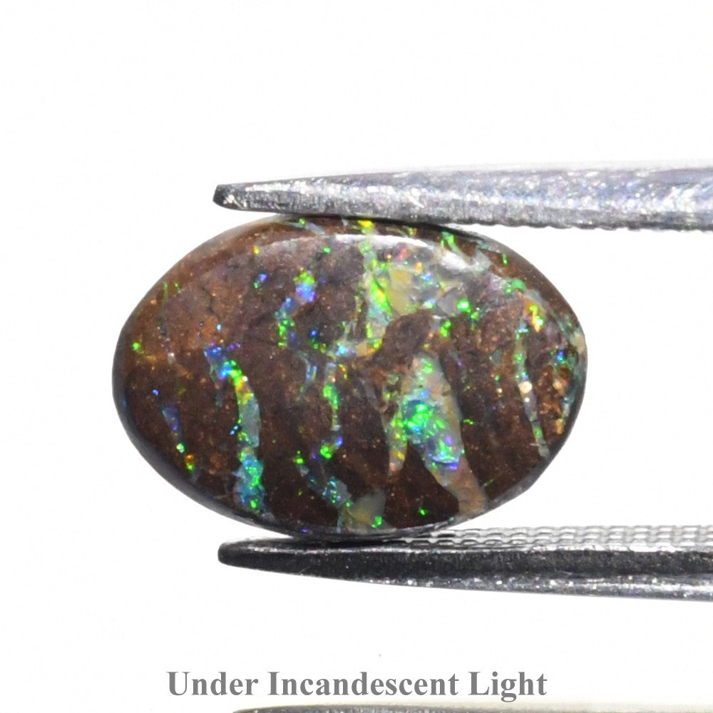 1.63ct ETW Earth-Mined Boulder Opal – Oval Cabochon