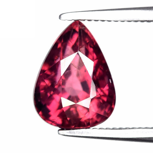 1.74ct ETW Earth-Mined Pink Rubellite Tourmaline – Pear Cut, Unheated