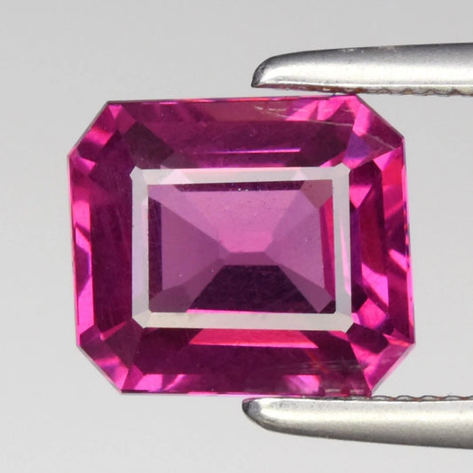 1.77ct ETW Purplish Pink Rhodolite Garnet Gemstone – Octagon Cut