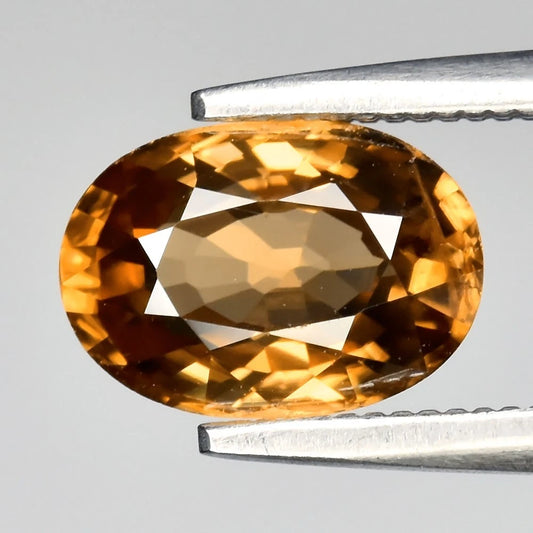 1.80ct ETW Champagne Zircon Gemstone – Oval Cut