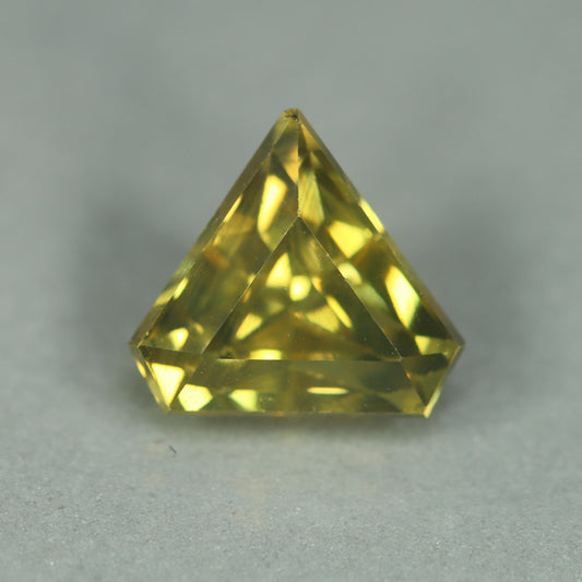 1.88ct ETW Earth-Mined Yellow Zircon – Trillion Cut, Unheated