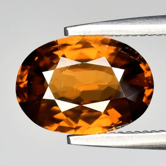 1.93ct ETW Orange Zircon Gemstone – Oval Cut