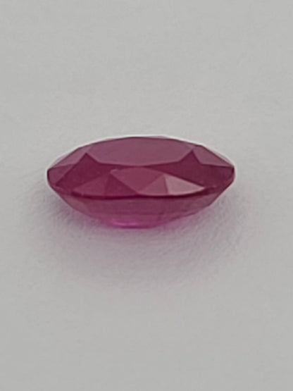 0.9ct ETW Natural Ruby Gemstone – Oval Cut - Unheated
