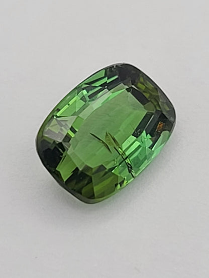 3.31ct ETW Natural Green Tourmaline Gemstone – Cushion Cut
