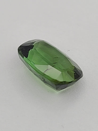 3.31ct ETW Natural Green Tourmaline Gemstone – Cushion Cut