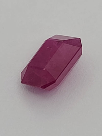 2.19ct ETW Ruby Gemstone - Emerald Cut - Heated